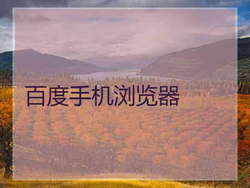 百度手机浏览器