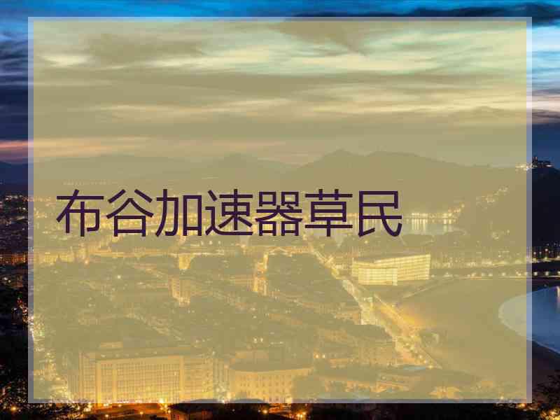 布谷加速器草民