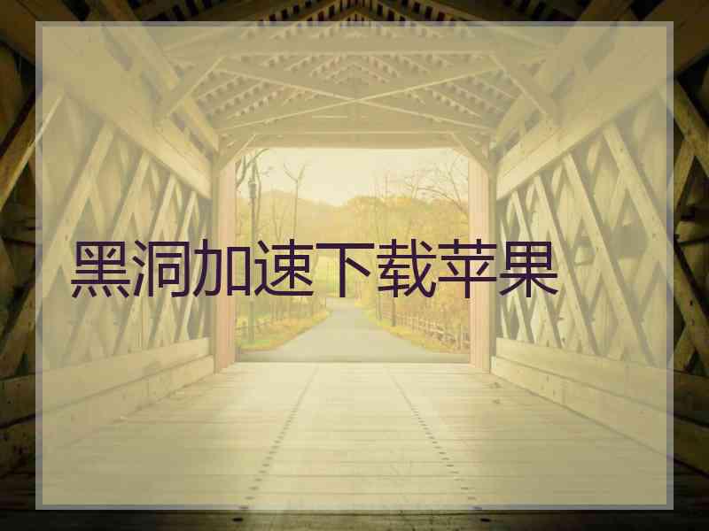 黑洞加速下载苹果