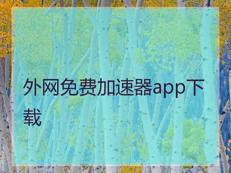 外网免费加速器app下载