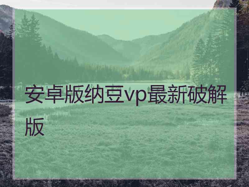 安卓版纳豆vp最新破解版