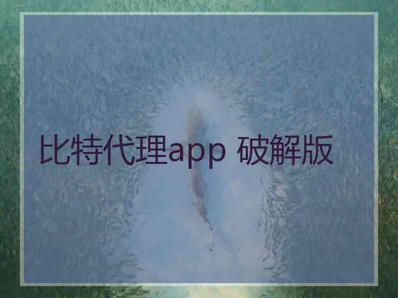 比特代理app 破解版