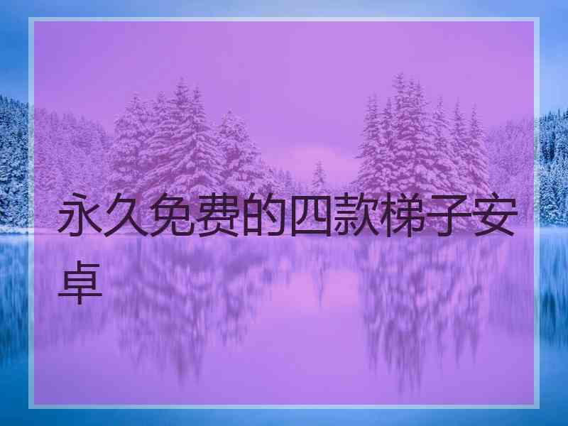 永久免费的四款梯子安卓
