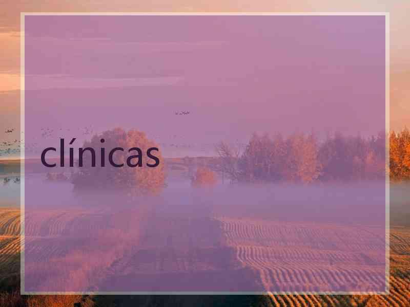 clínicas
