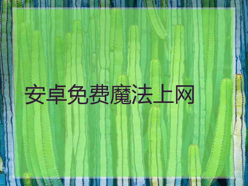 安卓免费魔法上网