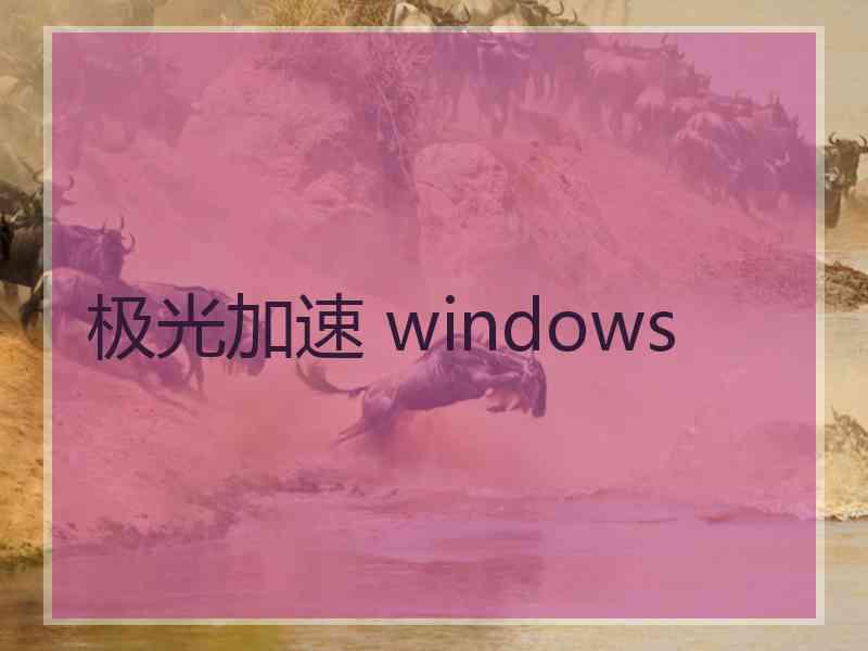 极光加速 windows