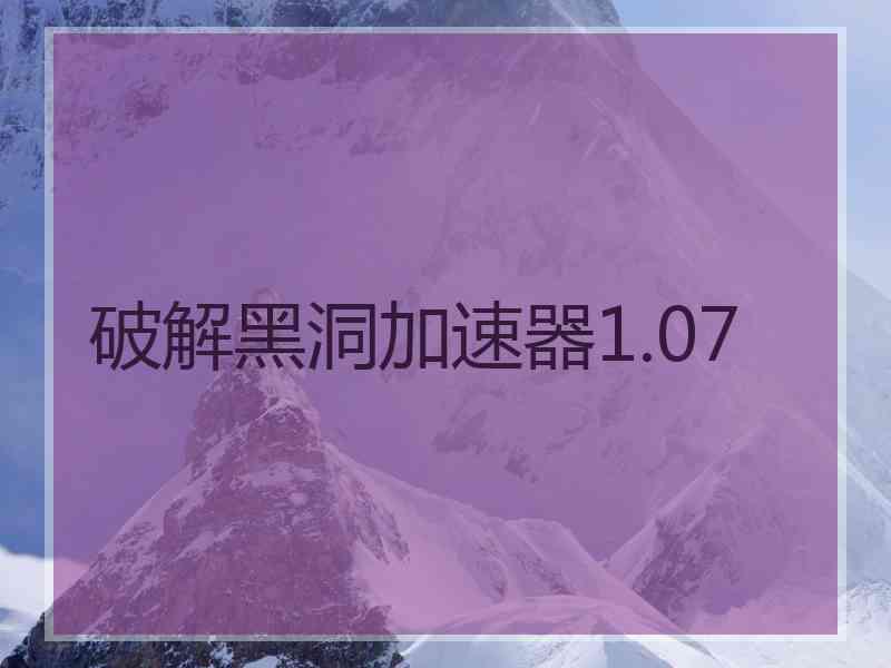 破解黑洞加速器1.07