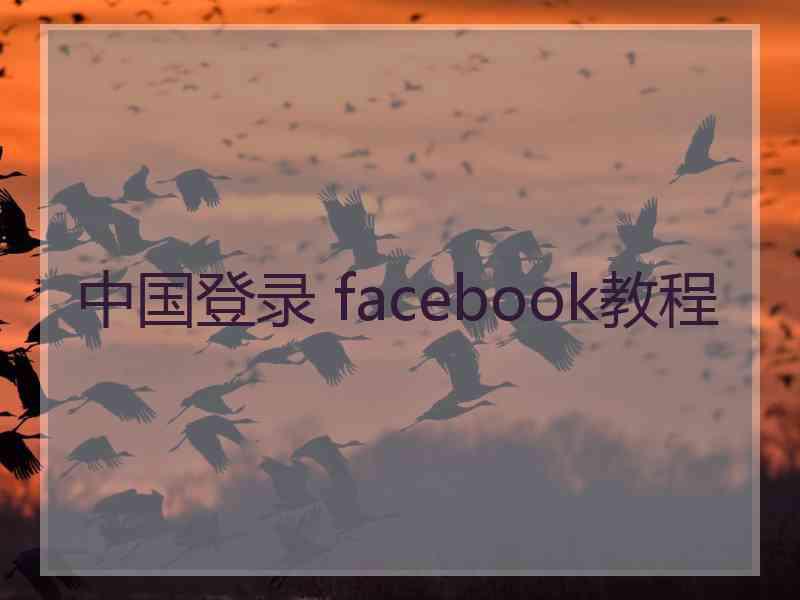 中国登录 facebook教程