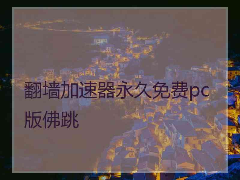 翻墙加速器永久免费pc版佛跳