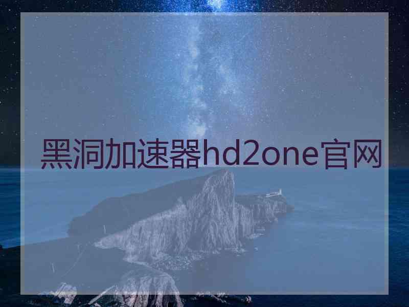 黑洞加速器hd2one官网