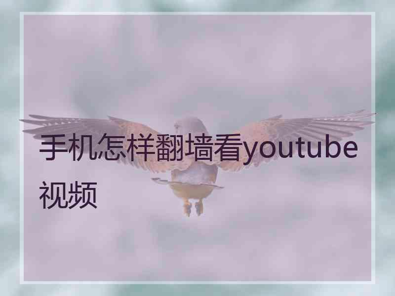 手机怎样翻墙看youtube视频