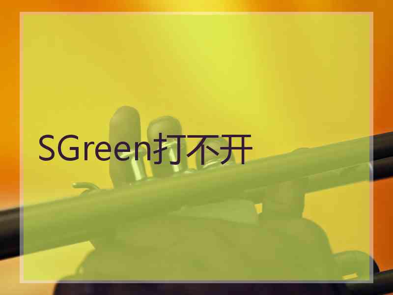 SGreen打不开