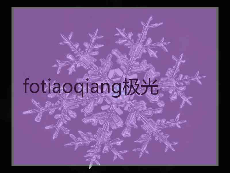 fotiaoqiang极光