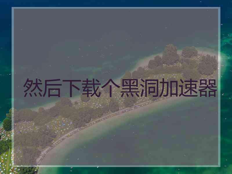 然后下载个黑洞加速器