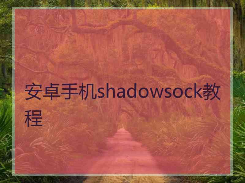 安卓手机shadowsock教程