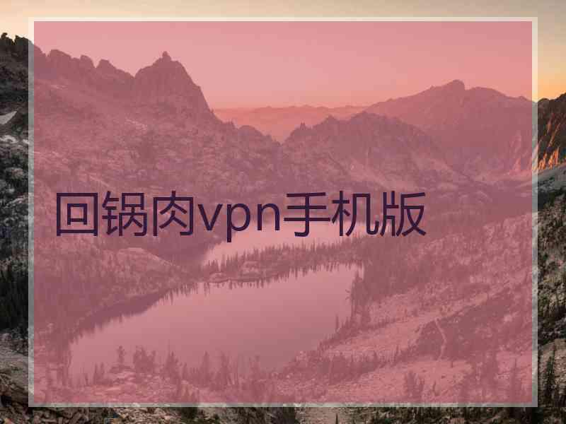 回锅肉vpn手机版