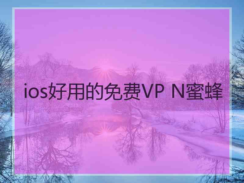 ios好用的免费VP N蜜蜂