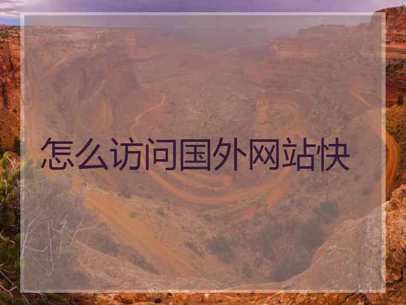 怎么访问国外网站快