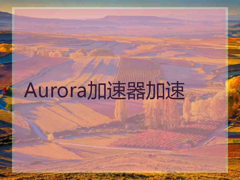 Aurora加速器加速