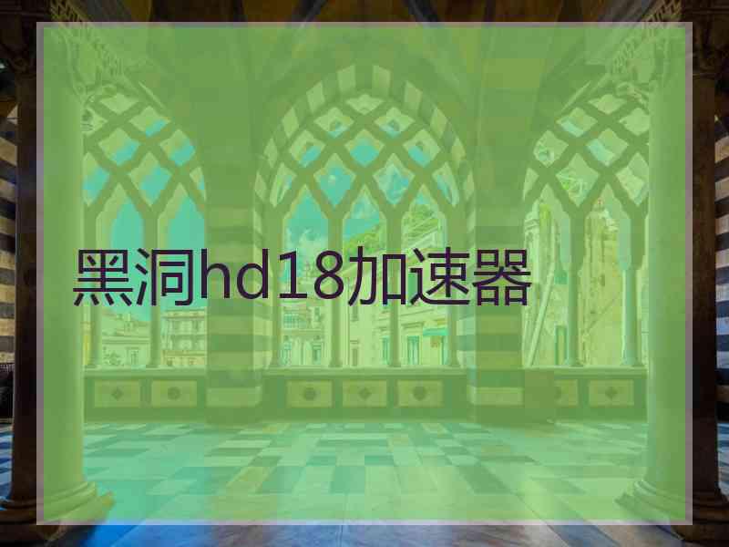 黑洞hd18加速器