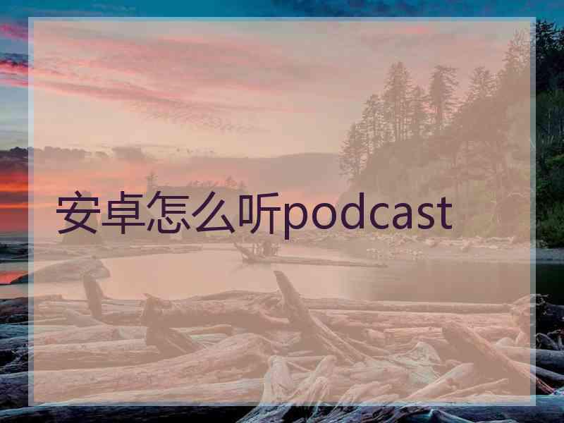 安卓怎么听podcast