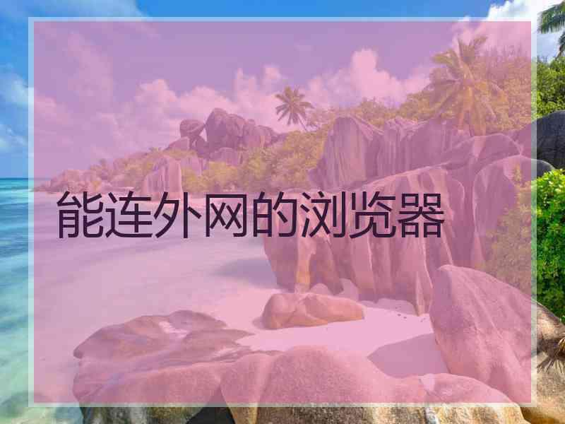 能连外网的浏览器