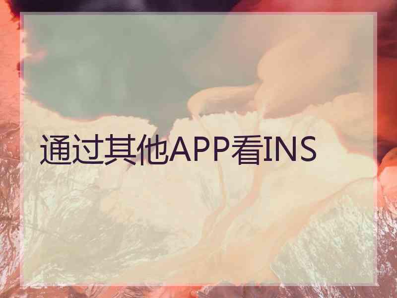 通过其他APP看INS