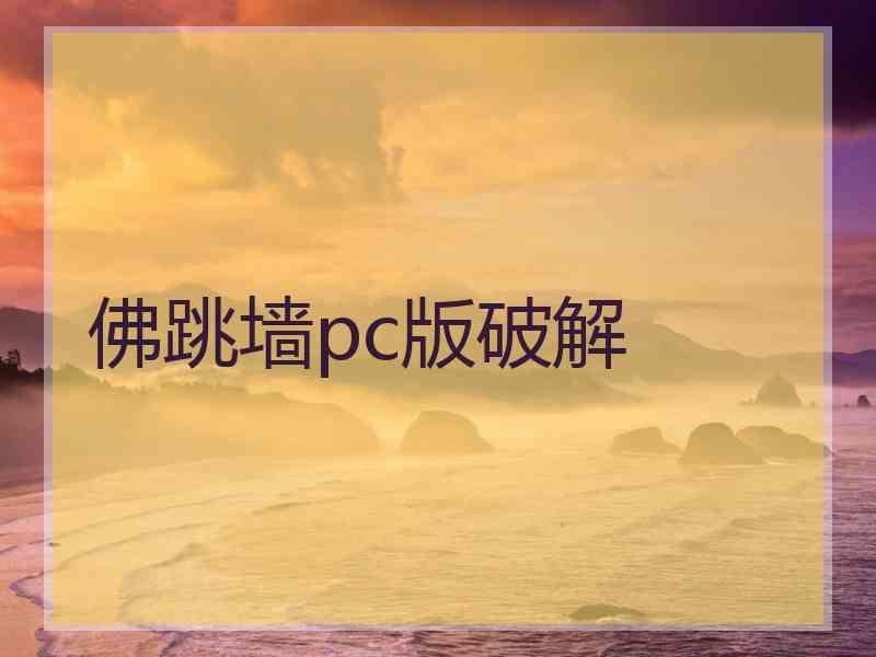 佛跳墙pc版破解