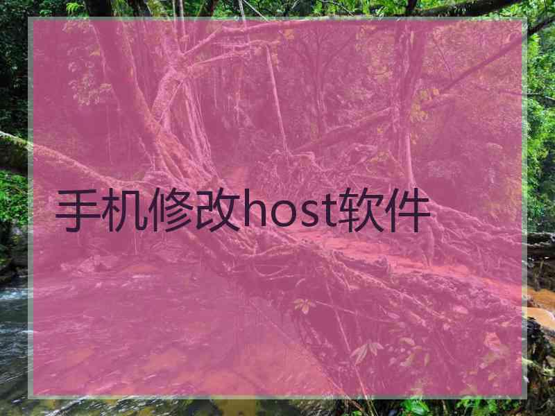 手机修改host软件