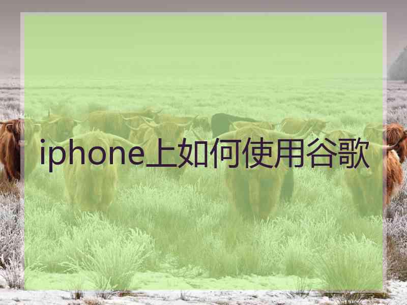 iphone上如何使用谷歌