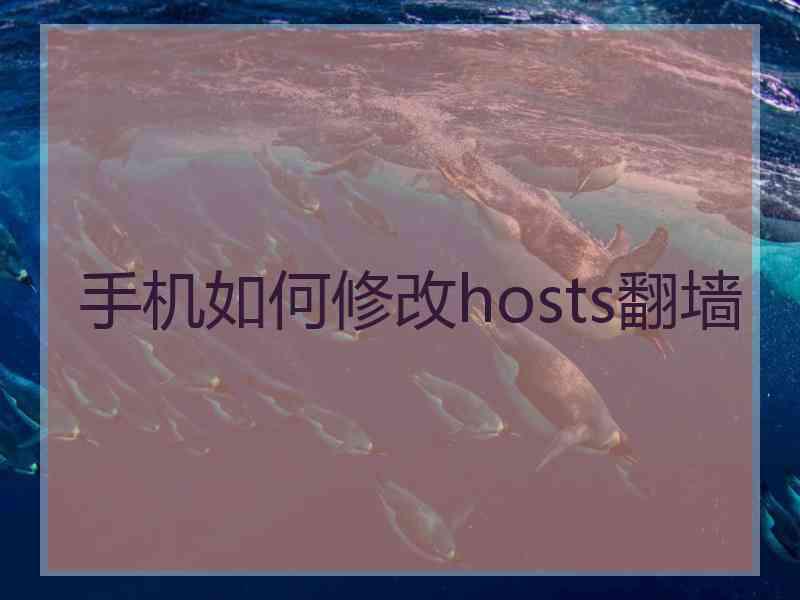 手机如何修改hosts翻墙